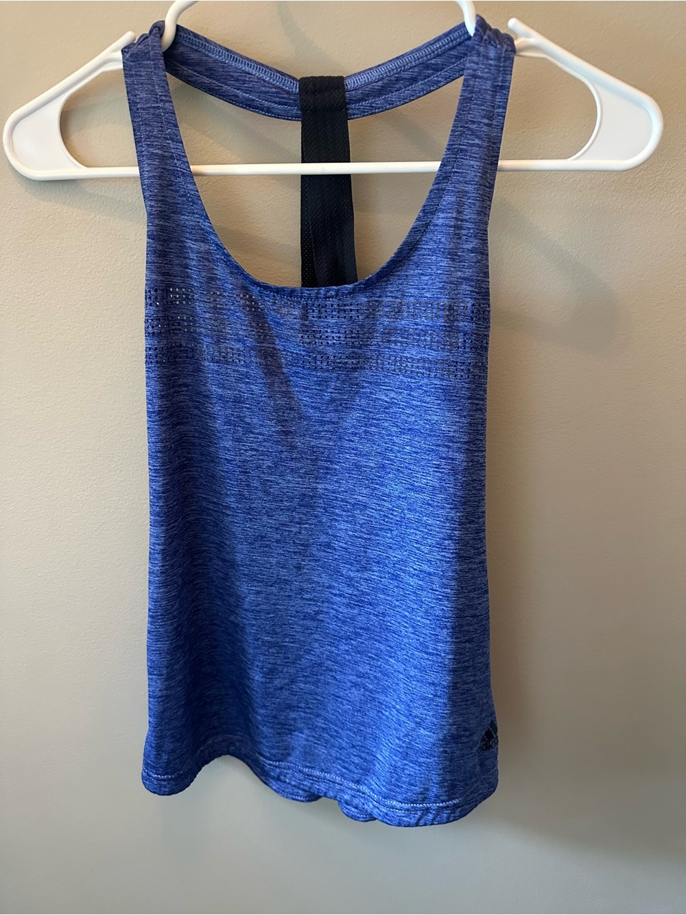 Adidas Blue Heather Racerback Tank Top